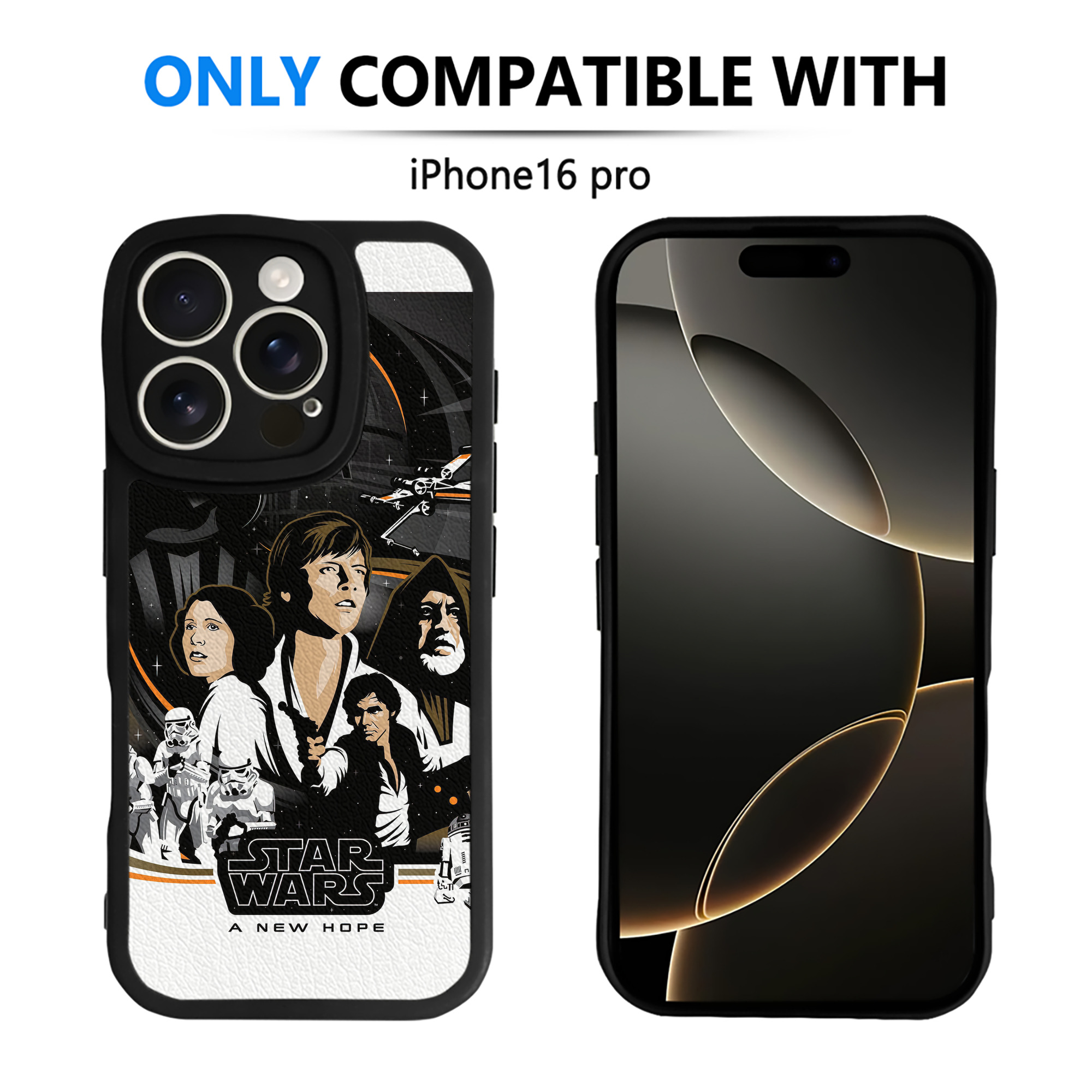 （画像用） スター・ウォーズ Star Wars 【iPhone 16シリーズ対応】シリコンスマホケース（レザー調） 材質：シリコン